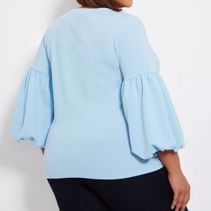 Ashley Stewart plus size light blue top size 14/16
